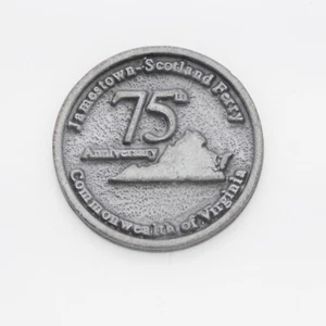 Ficha conmemorativa Virginia 75 aniversario ferry Jamestown Scotland 1923-2000 - Imagen 1 de 2