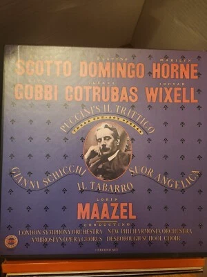 *Rare PUCCINI IL TRITTICO LORIN MAAZEL CBS MASTERWORKS SERIES X3 VINYL LP BOXSET - Image 1 of 4