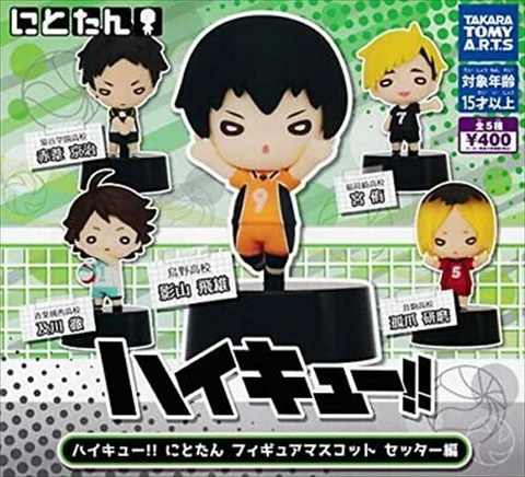 Haikyuu Nitotan Figure Mascot Setter Edition All 5 Pcs Set Capsule Toys Gashapon Cover