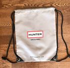 Authentic Hunter Boots Drawstring Backpack Nap Sack Grey Gym Bag with String
