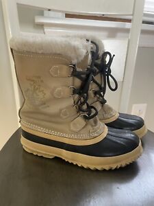 Sorel Manitou Snow Winter Boots Womens US 8 Brown Leather Insulated Waterproof