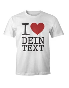 Camiseta Proverbio I Love Corazón Rojo Texto Personalizable Motivo Personalizable - Imagen 1 de 1