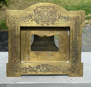 Antique Gilt Bronze Picture Frame Art Nouveau Victorian 19th C. Table Decor - Picture 1 of 9