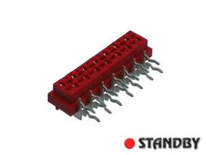 2pcs 14pin THT Female-on-Board Connector Side Entry Micro-MaTch 8-0215460-4 AMP  - Bild 1 von 2