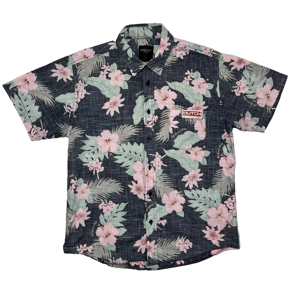 Camisa Dutch Bros Coffee Para Hombre Talla Grande Hawaiana Floral Manga Corta Rara Foto 1 de 4