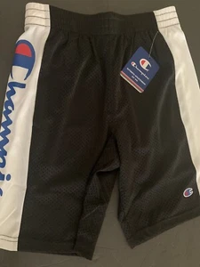 Champion Boys Shorts Size Small Black & White Logo Athleticwear NWT - Picture 1 of 6