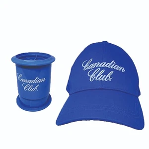 WHISKY CLUB CANADIENSE 1 x Gorra + 1 x Cortador de Limón/Lima NUEVO SIN ETIQUETAS HOMBRE CUEVA SUJETADOR BARRA - Imagen 1 de 2