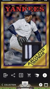 AROLDIS CHAPMAN-ICONIC GOLD RELIC 1988 SERIES 1-TOPPS BUNT DIGITAL