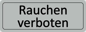 Türschild Rauchen verboten selbstklebend 45 x 120 mm Aufkleber Sticker Auto Ta - Bild 1 von 1