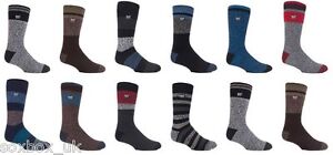 Mens Heat Holders Patterned Twist Warm Thermal socks, 10 Colours, 6-11 uk