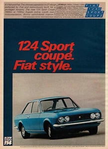 1971 Fiat 124 Sport Coupe "Fiat Style" Original Rare Color Ad - Picture 1 of 1