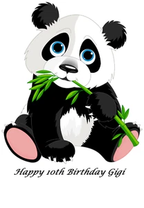 Süßer Baby Panda Essbar Tortenaufleger Dekoration - Bild 1 von 1