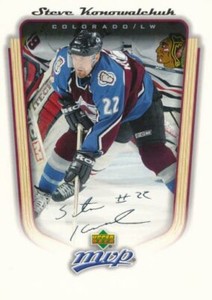 2005-06 Upper Deck MVP #102 STEVE KONOWALCHUK - Colorado Avalanche