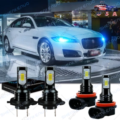 For Jaguar XF 2009-2011 - 8000K LED Headlight Combo High Low Beam 4x Bulbs Kit - Image 1 of 4