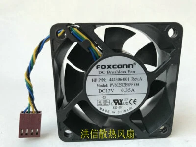 1 PCS  Foxconn  Fan  PV602512ESPF OA  DC12V  0.35A 60x60x25mm  PWM  4 Pin - Image 1 of 4