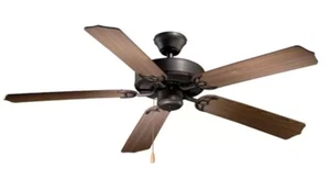 VAXCEL Ceiling Fan Medallion Series 52" 5 blades Bronze Finish Pine/Walnut NEW - Picture 1 of 6