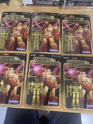 Transformers Optimus Prime & Megatron  SUPER7 Reaction Rare Gold Figures New - Image 1 of 4