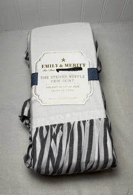 Falda cuna Pottery Barn Kids Emily & Meritt a rayas con volantes Foto 1 de 4
