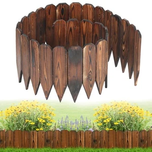 Rustic Pine Wood Garden Fence - 6.6ft L*12in H Easy to Install Sturdy Wooden ... - Picture 1 of 7