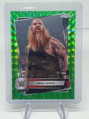 2025 Topps Chrome WWE Erick Rowan #49 Neon Green Geometric Refractor 20/75 - Image 1 of 3