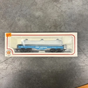 Vintage Bachman 42764 Ho HO Electric Flat Car Great Northern Train Blue Plastic - Picture 1 of 4