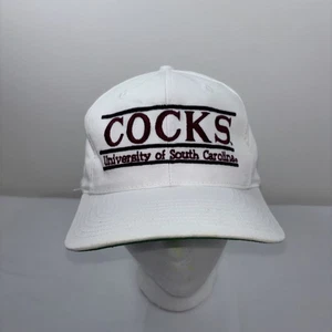 Vintage South Carolina GameCocks Hat Snapback The Game Bar Line White Cap 90’s - Picture 1 of 13