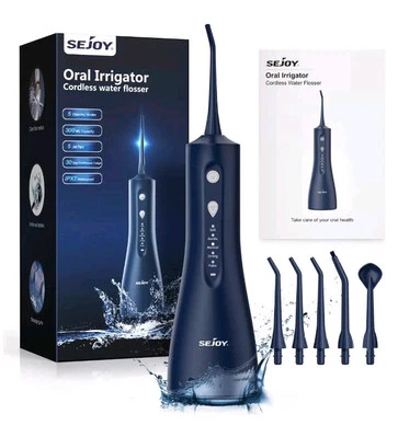 Sejoy Cordless Water Flosser Irrigator in Black