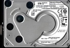 WD50NDZW-11A8JS1 S/N: WXE2E WESTERN DIGITAL 5TB THAILAND APR 2021 - Picture 1 of 2