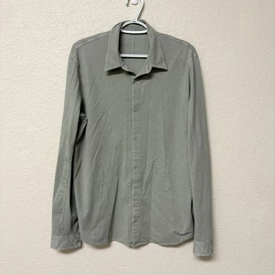Camisa Lululemon Para Hombre Comisión Verde Manga Larga Botón Talla L Foto 1 de 4