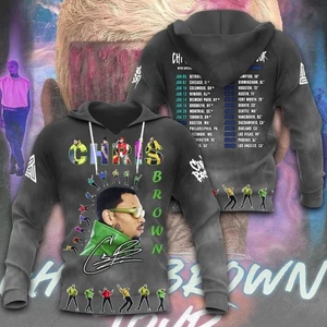 Sudadera con capucha 3D Chris Brown Breezy Bowl Tour 2025 - Imagen 1 de 2