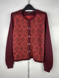 Max Mara Weekend Cotton Floral Button Casual Cardigan Sweater Size S - Picture 1 of 17