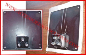 Supporto Targa Moto Custom Harley Davidson Nero Inclinato Sportster Softail Dyna - Foto 1 di 1