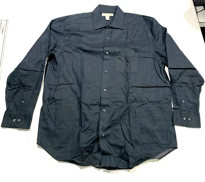 Banana Republic Oxford French Cuff Dress Shirt Mens 17-17.5 XL Cotton Grey Blue - Image 1 of 4