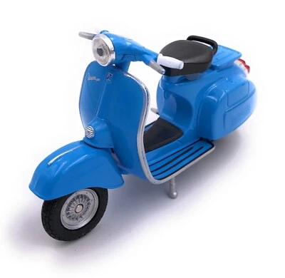 Welly Vespa Modell Roller Bike Kult Lizenzprodukt 1:18 blau - Bild 1 von 4