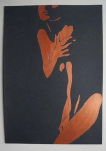 Dessin Encre NU FEMININ EROTIQUE Curiosa Erotica - Picture 1 of 2