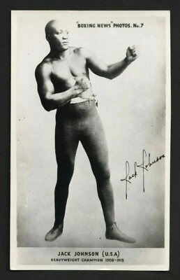 1940 - 1970 Boxing News Photos #7 JACK JOHNSON Heavyweight Champion - VG-EX+ - Image 1 of 2