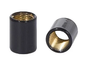 Lot of 2:  5/8"  Black Finish Brass Barrel Coupling  1/8-IPS (3/8") LAMP PART - Picture 1 of 4