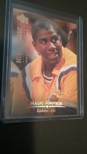 1995-96 Magic Johnson Upper Deck Gold Electric Court - Rare Retirement Card - SP
