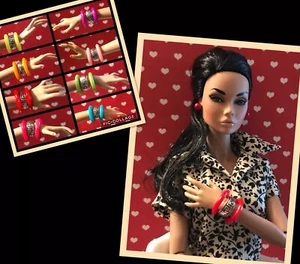 POPPY PARKER ,3 Bracelet set for Fashion Royalty doll, Custom, Multi-colors, NEW - Picture 1 of 6