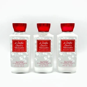 Bath & Body Works Winter Cherry Blossom lozione corpo 8 oz confezione da 3 pezzi - Foto 1 di 3