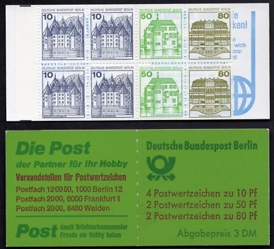 Germany Berlin 1980 - Booklet - Castles - Glucksburg - Wilhelmsthal - MNH - Image 1 of 2