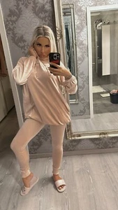 Hunkemöller Jogginganzug Nicki Velour Xs Rosa Samt - Bild 1 von 4