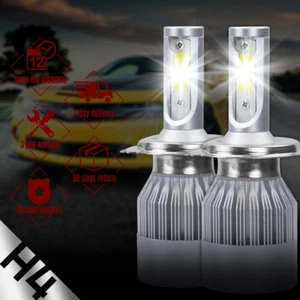 Kit de faros delanteros LED COB haz alto/bajo motocicleta bicicleta H4 488W 48800lm 6K - Imagen 1 de 12