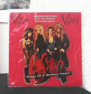 7" Vixen – Edge Of A Broken Heart / Charmed Life    Cut-To-Shape Picture Disc - Bild 1 von 2
