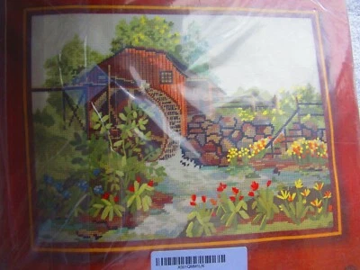 Spring Mill Pond Crewel & Needlepoint Kit #6807  (Sunset, 1981) - Image 1 of 2