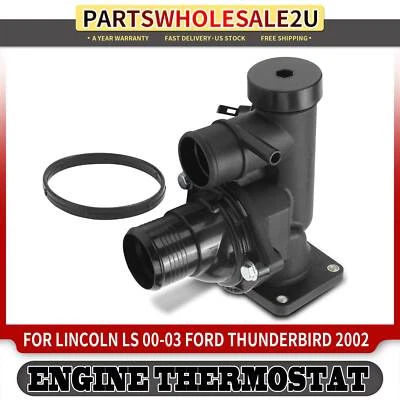 Thermostat Housing Assembly with Thermostat for Ford Thunderbird 2002 Lincoln LS - Image 1 of 4
