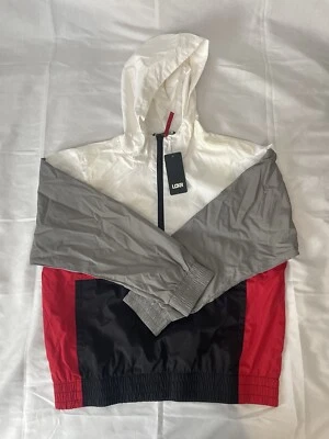 Kid's LCKR Escobara Windbreaker Jacket Black White Red - Size Medium - Image 1 of 4