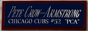 PETE CROW-ARMSTRONG CUBS NAMEPLATE AUTOGRAPHED Signed Baseball Display CUBE CASE - Picture 1 of 5