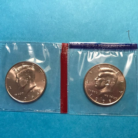 1998 P&D Kennedy Half Dollars UNC From US Mint Sets  FREE SHIP Cover