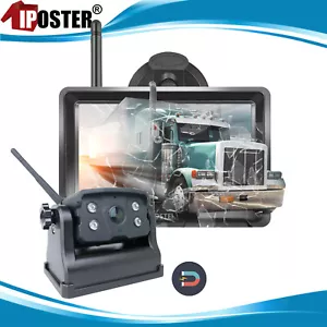 Digital Wireless 5" Monitor IR Magnetic Backup Camera For Caravan Truck Reverse - Picture 1 of 11
